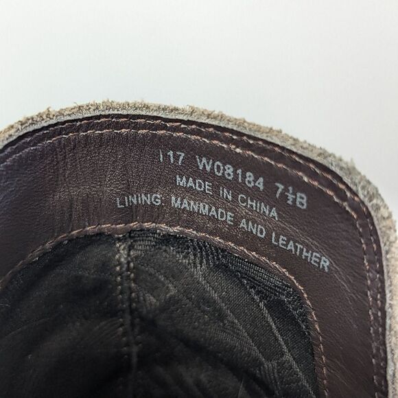 Cole Haan Taupe Brown Suede Bootie Neutral Classic Academia Minimalist 7½ - Picture 2 of 14